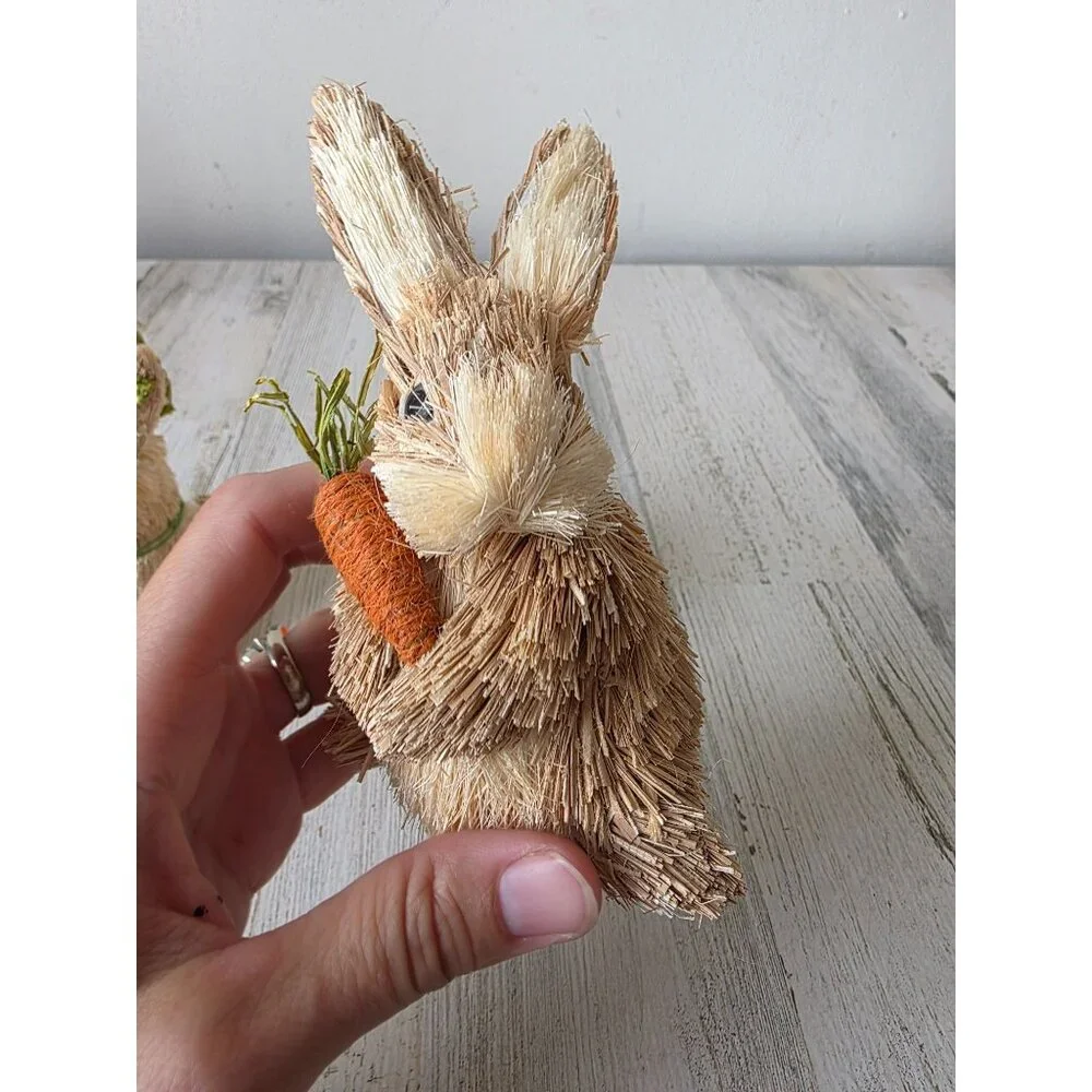 Pier 1 bottle brush rabbit‎ bunny placeholder ornament Easter Bunny decor